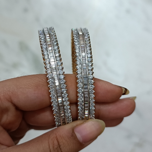 American diamond studded bangles - Picture 3 of 5